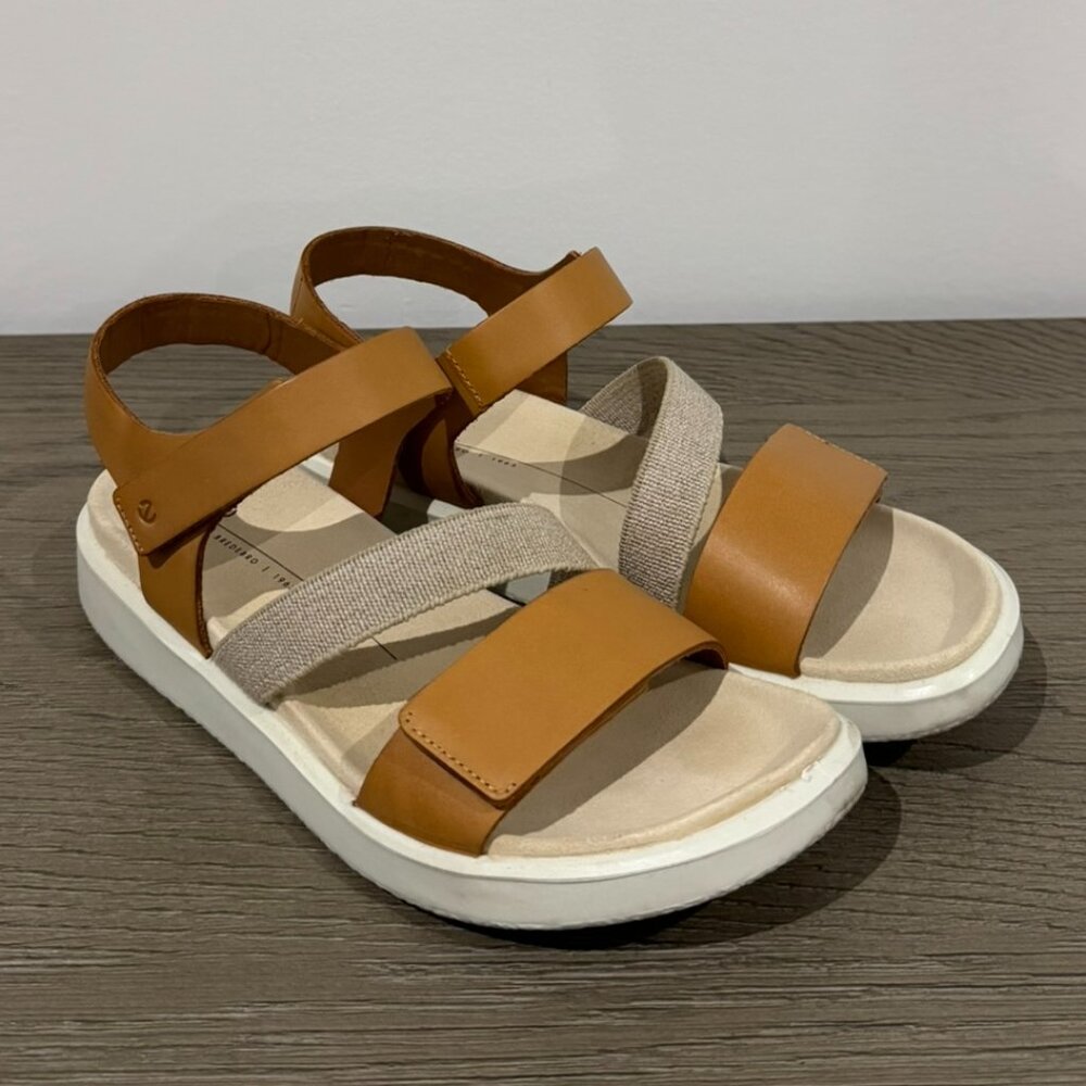 ECCO Women's Brown Flowt Sandal - Size 8 (38)